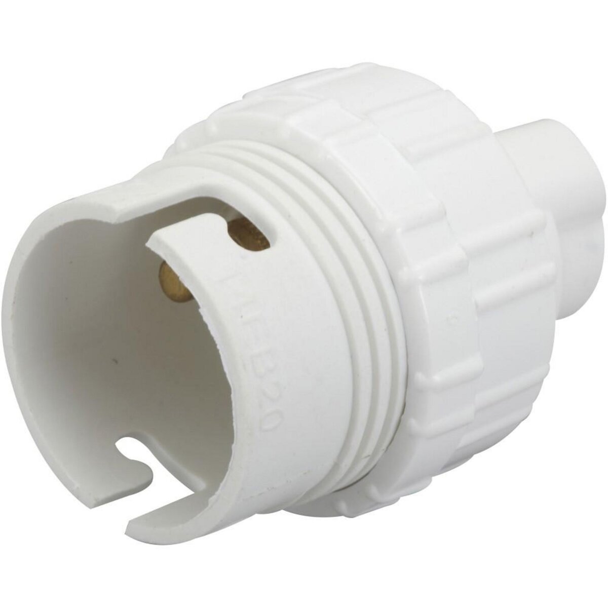ZENITECH Lot de 3 douilles électriques b22 a baïonette pvc blanc ZENITECH
