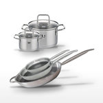 ELO Lot de 2 Faitouts Elo Citrin et 3 Poêles Elo Relief Solution