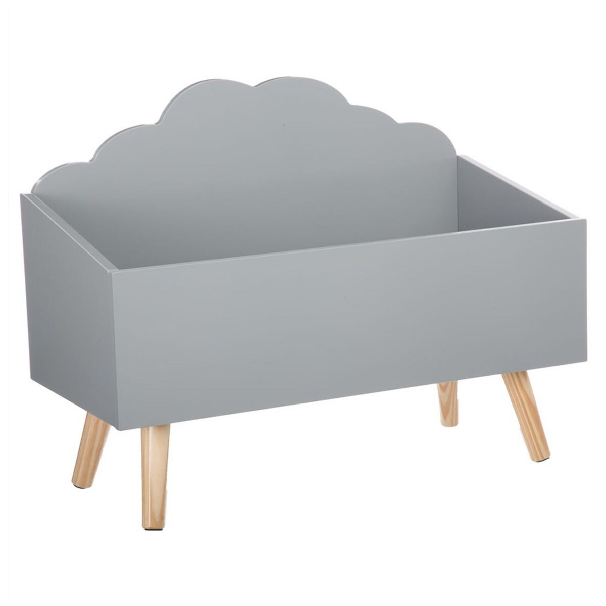 ATMOSPHERA Coffre à jouets nuage gris en bois