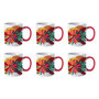 Voir la diapositive 1 : Paris Prix Lot de 6 Mugs en Céramique  Paradis Exotique  30cl Multicolore