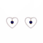 L'ATELIER D'AZUR Boucles d'Oreilles Or Jaune - Saphirs Bleus et Zirconiums - Femme