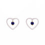 Voir la diapositive 1 : L'ATELIER D'AZUR Boucles d'Oreilles Or Jaune - Saphirs Bleus et Zirconiums - Femme
