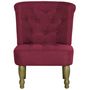 Voir la diapositive 4 : VIDAXL Chaises françaises lot de 2 rouge bordeaux tissu