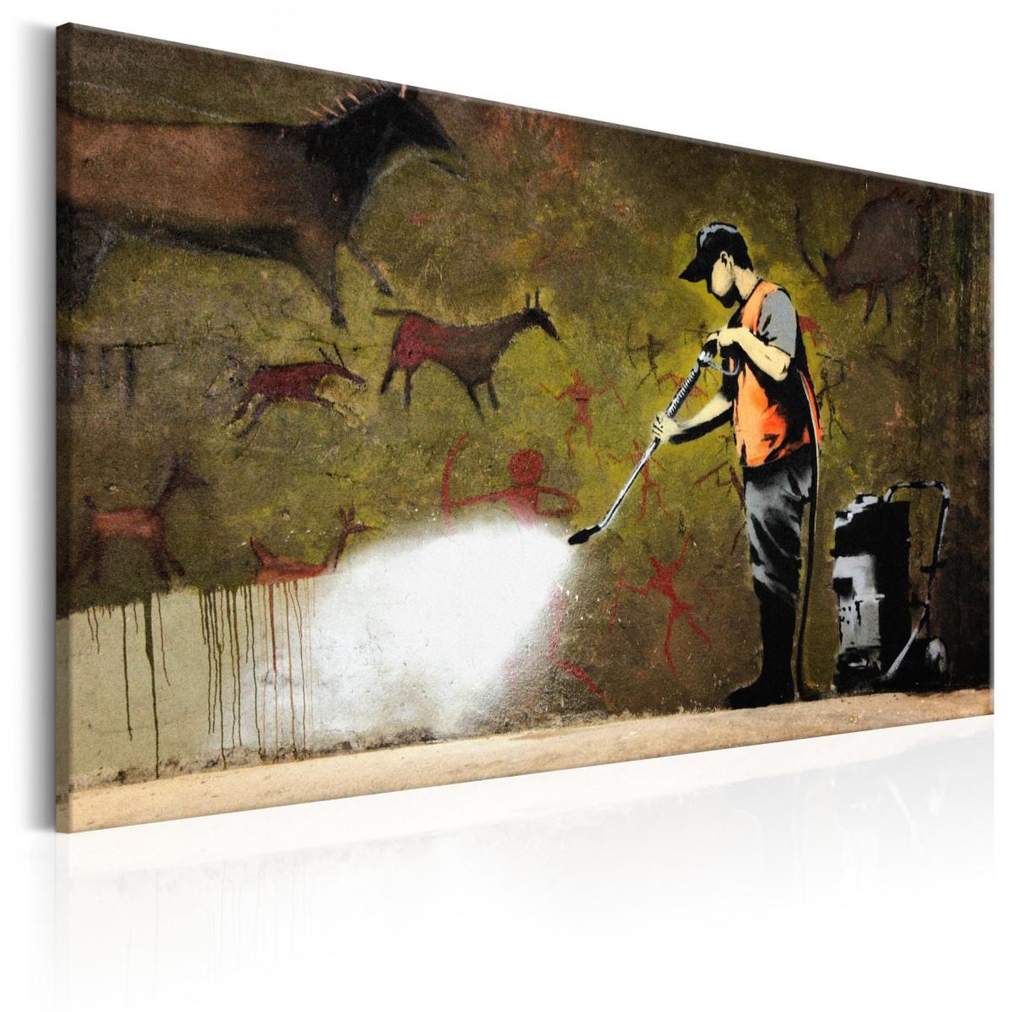 Voir la diapositive 1 : Paris Prix Tableau imprimé  cave painting - banksy