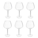 SECRET DE GOURMET Lot de 6 Verres à Gin  Nora  65cl Transparent