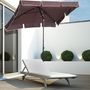 Voir la diapositive 2 : OUTSUNNY Parasol rectangulaire inclinable alu acier polyester haute densité diamètre 2 m chocolat