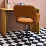 Voir la diapositive 5 : SWEEEK Chaise de bureau à roulettes velours côtelé , L 60 x P 62 x H 89 / 99cm