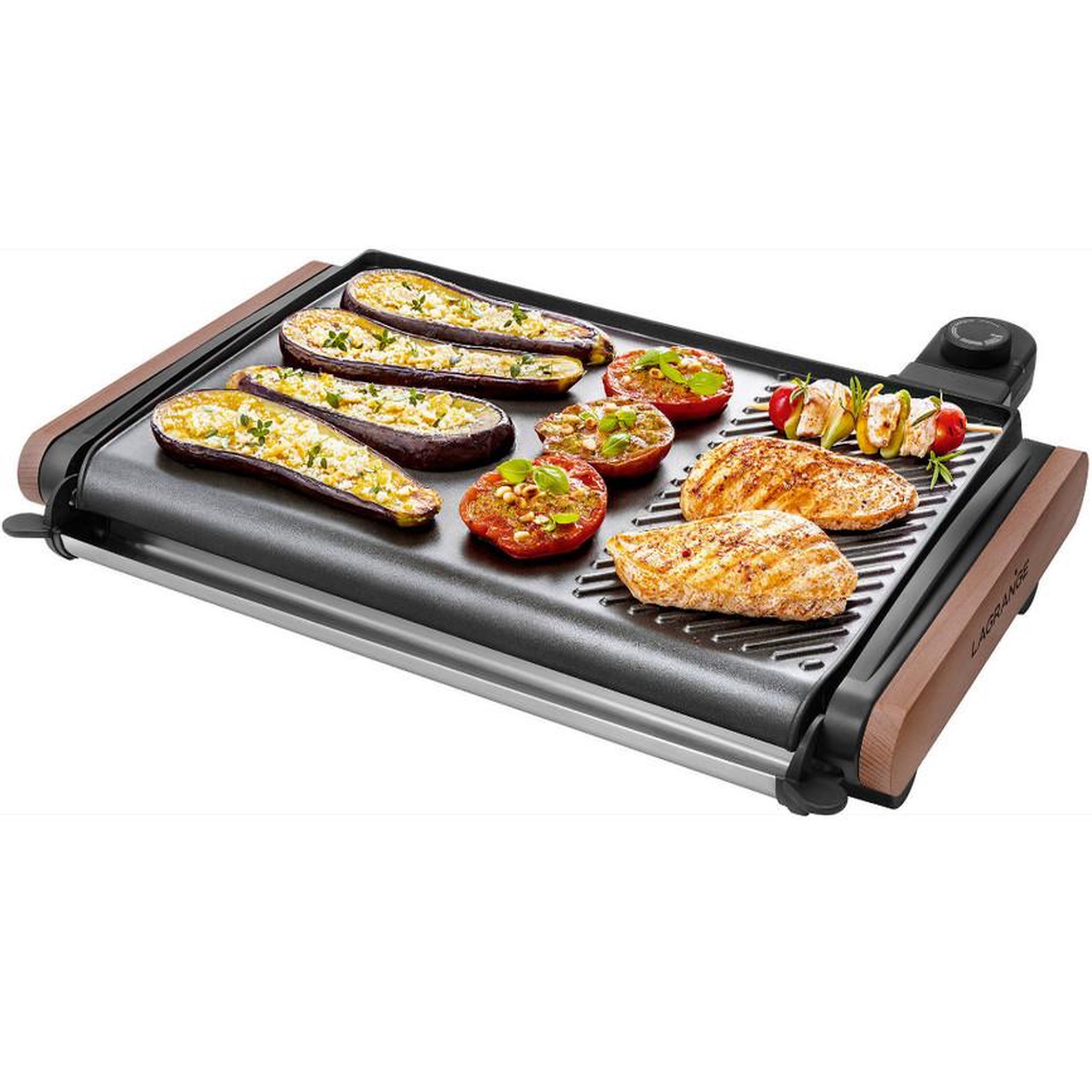 Voir la diapositive 2 : LAGRANGE Plancha gril électrique 2000w 43x28cm - 229011