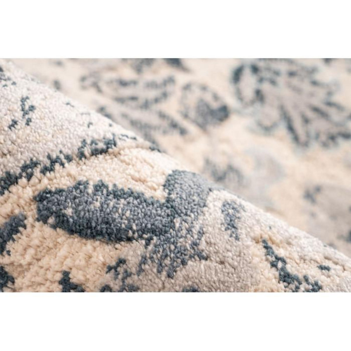 Paris Prix Tapis Motif Antique Délavé  Palace  Bleu