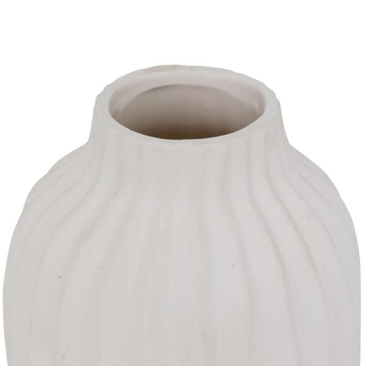 ATMOSPHERA Vase Design en Céramique  Fernan  22cm Blanc
