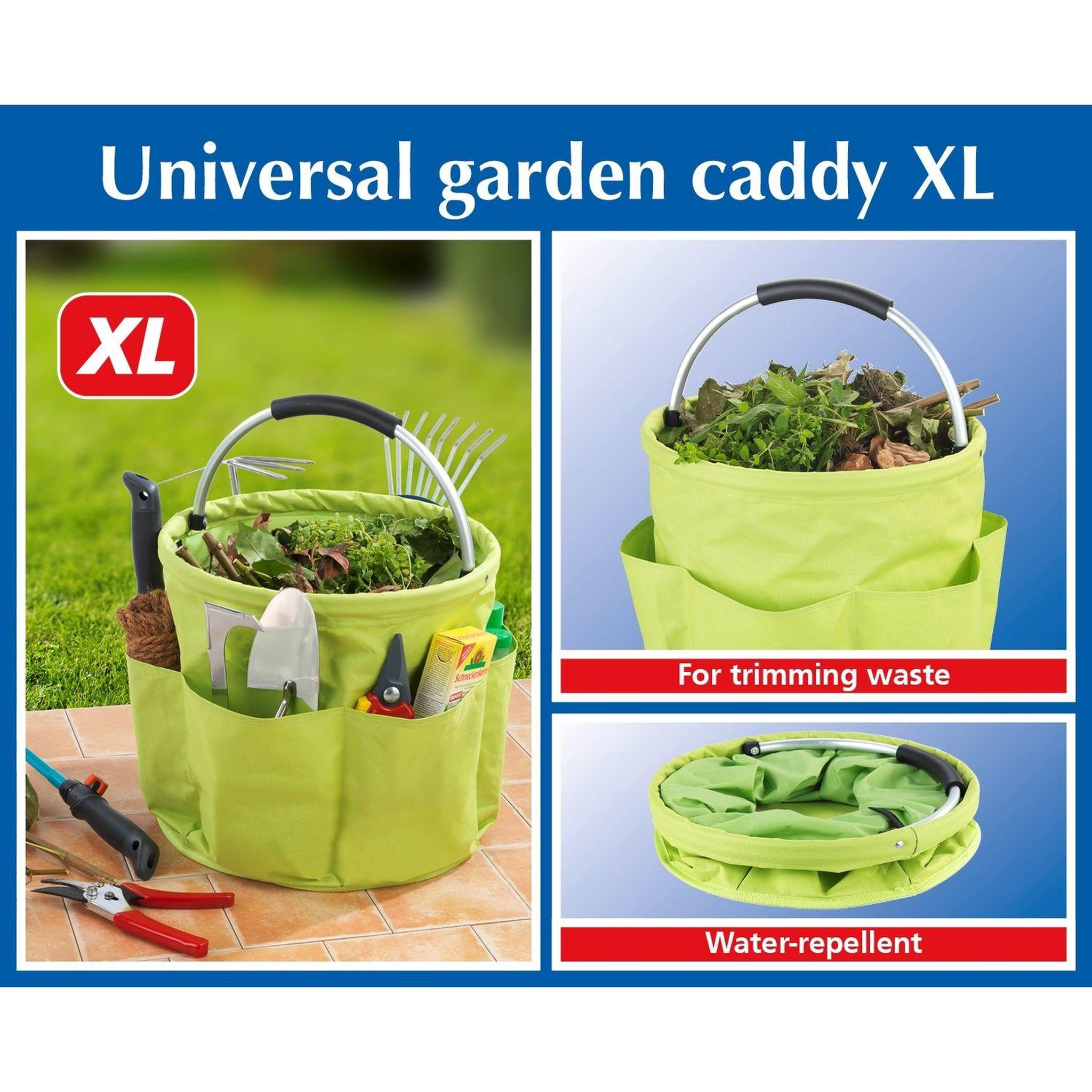 Voir la diapositive 4 : Wenko Sac de transport XL pour ustensiles de jardinage - Vert
