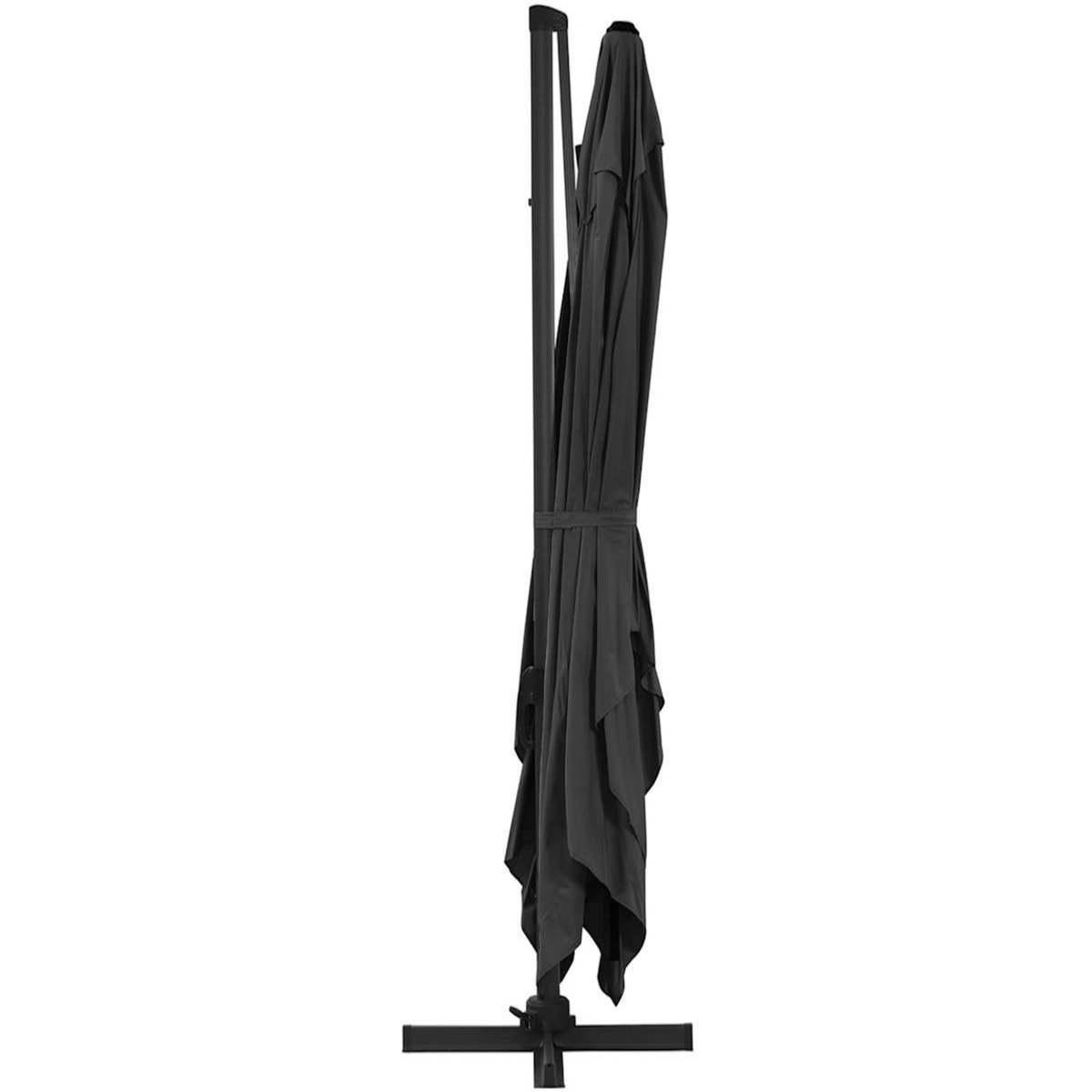 Habitat et Jardin Parasol jardin déporté Alu  Sun 4   - Rectangle - 3 x 4 m - Noir - Dalles à lester incluses