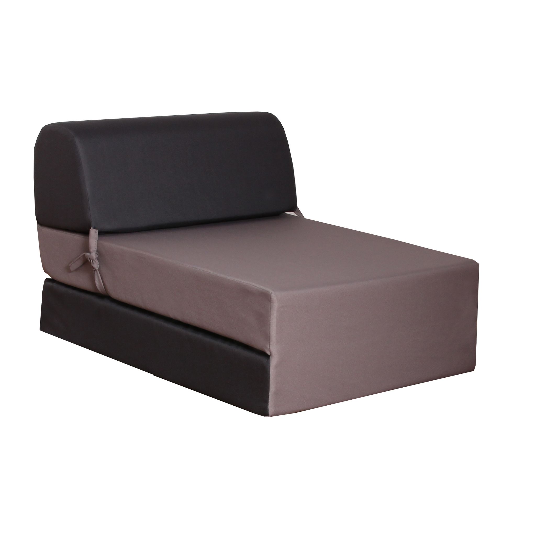 Chauffeuse 1 place tissu bicolore DUETTO. Coloris disponibles : Marron, Bleu, Noir, Vert
