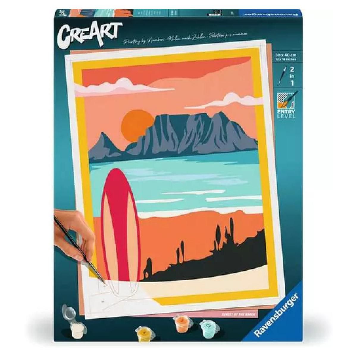 RAVENSBURGER CreArt - 30x40 cm Peinture par numeros Sunset