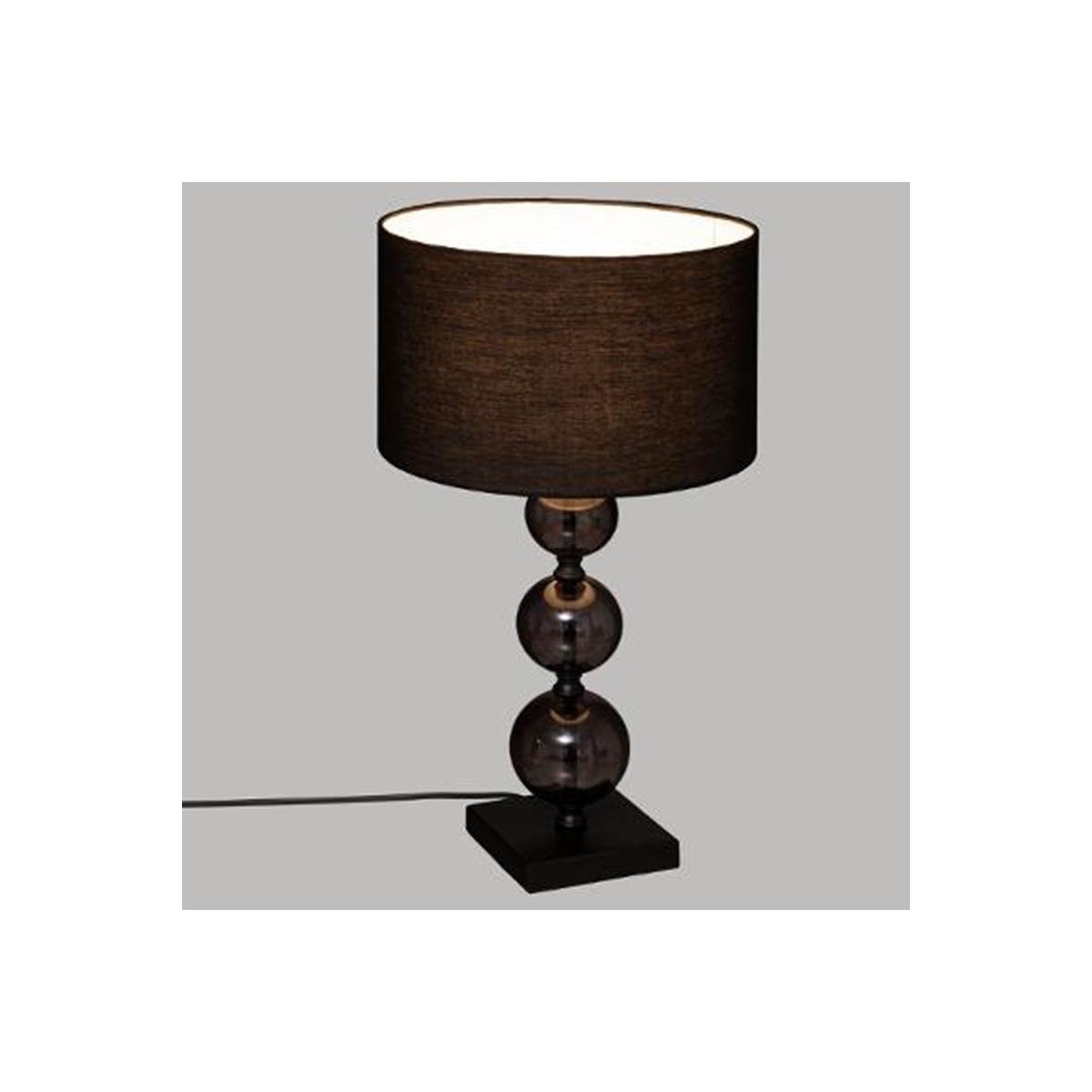 Voir la diapositive 2 : ATMOSPHERA Lampe à poser en verre  alma  52cm noir