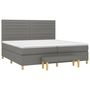 Voir la diapositive 3 : VIDAXL Sommier a lattes de lit avec matelas Gris fonce 200x200cm Tissu