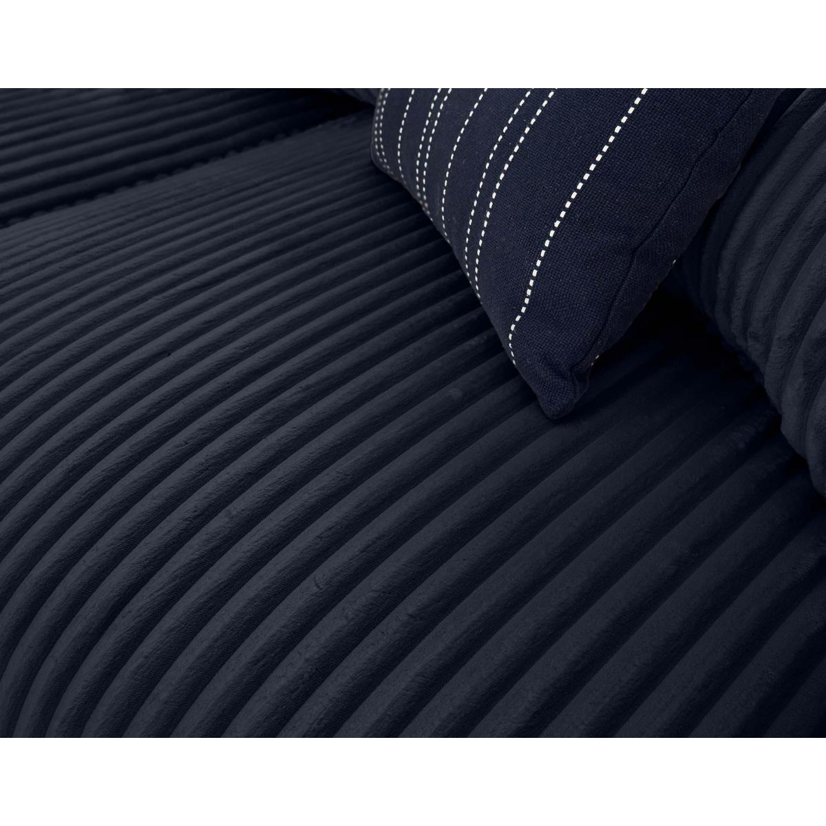 LISA DESIGN Garance - canapé d'angle réversible - 4 places - en velours côtelé grosses côtes