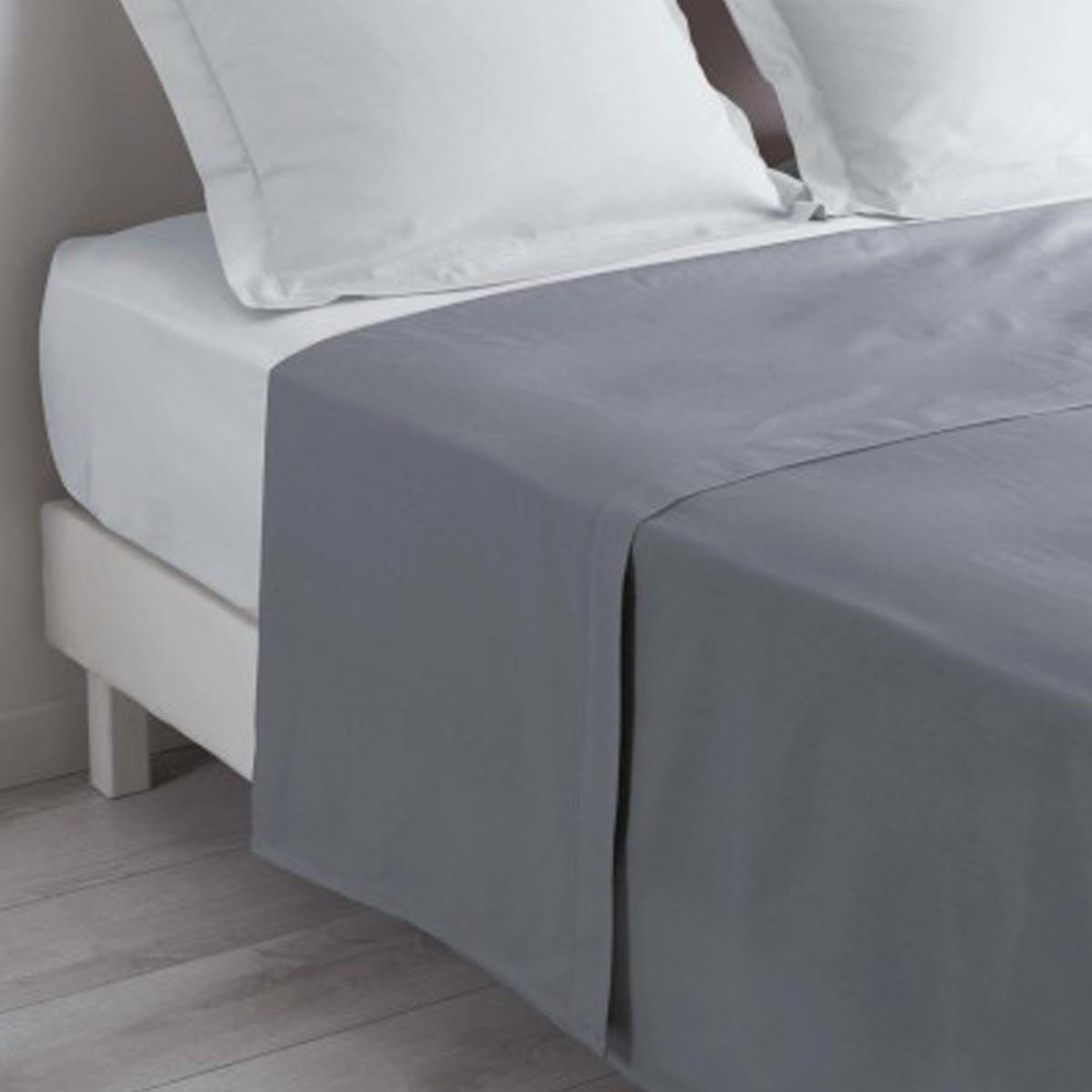Douceur d'Intérieur Drap Plat  Lina  180x290cm Gris