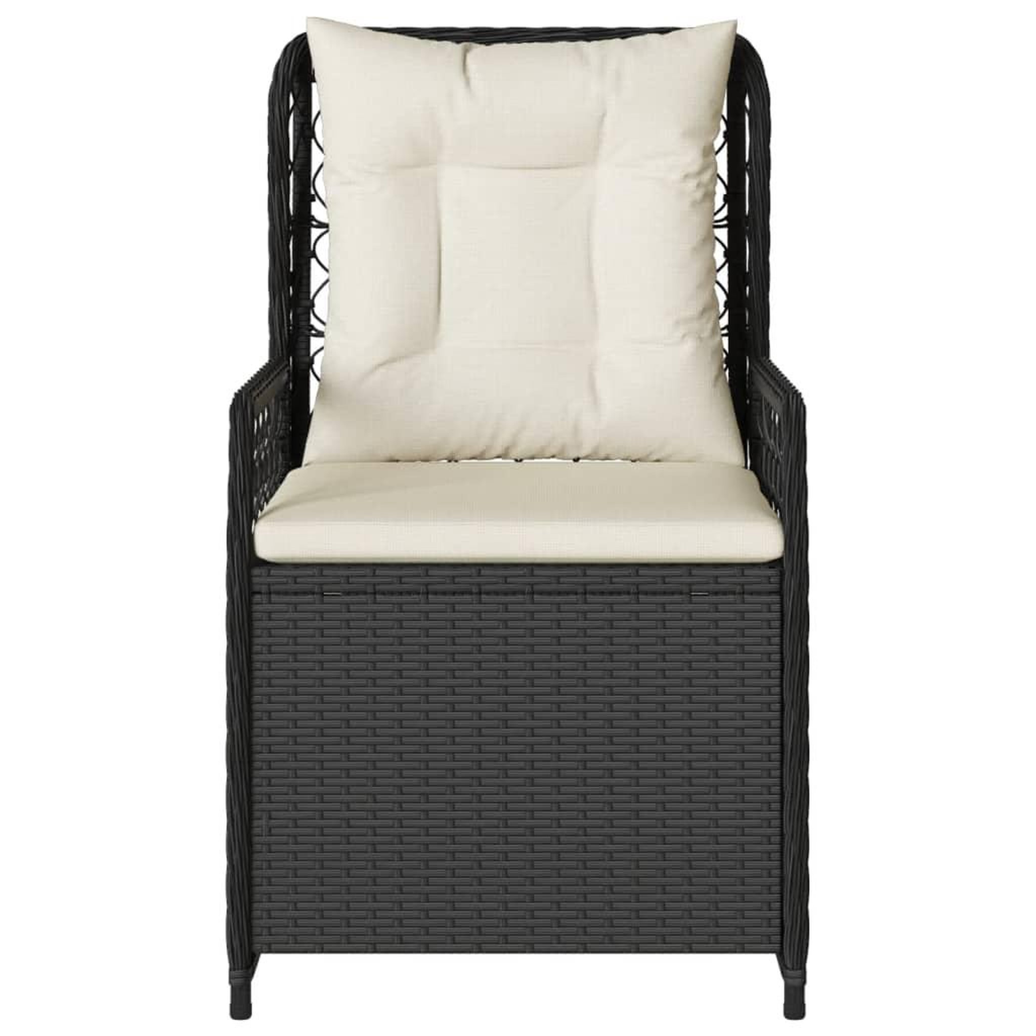 Voir la diapositive 5 : VIDAXL Chaises inclinables de jardin lot de 2 noir resine tressee