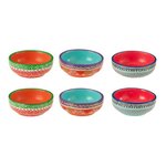 Paris Prix Lot de 6 Coupelles en Terre Cuite  Mumbai  8cm Multicolore