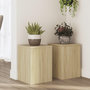 Voir la diapositive 1 : VIDAXL Supports pour plantes 2 pcs chene sonoma bois d'ingenierie
