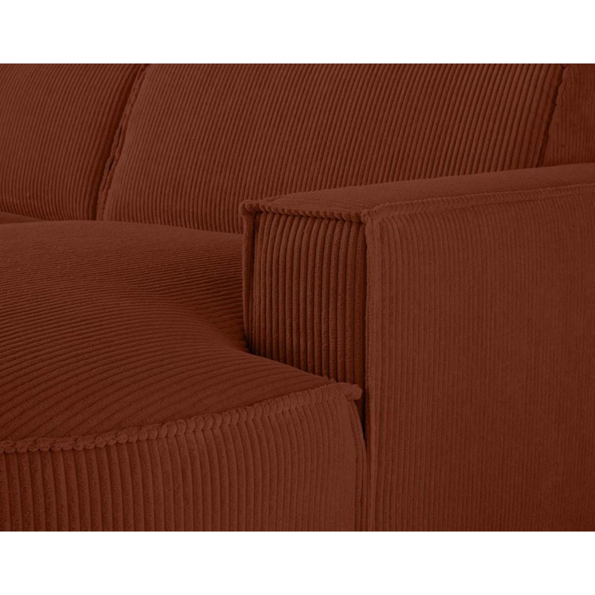 LISA DESIGN Spiaggia - canapé d'angle droit - 5 places - en velours côtelé