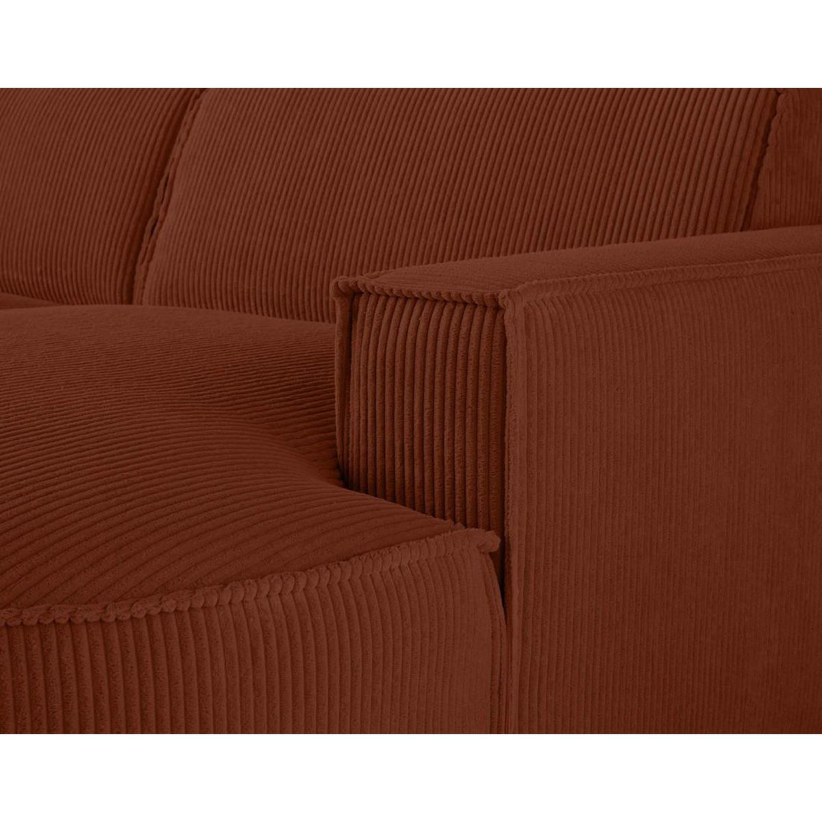 LISA DESIGN Spiaggia - canapé d'angle droit - 5 places - en velours côtelé