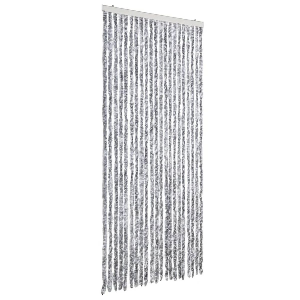 VIDAXL Moustiquaire Blanc et gris 90x200 cm Chenille
