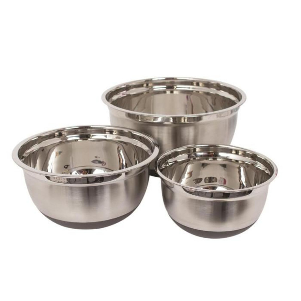 Paris Prix Lot de 3 Bols Inox  Cuisine  25cm Argent