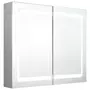 VIDAXL Armoire de salle de bain a miroir LED Gris beton 80x12x68 cm