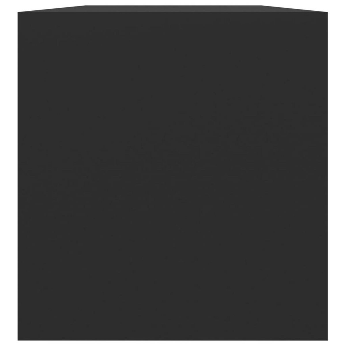 VIDAXL Boîte de rangement de vinyles Noir 71x34x36cm Bois d'ingenierie