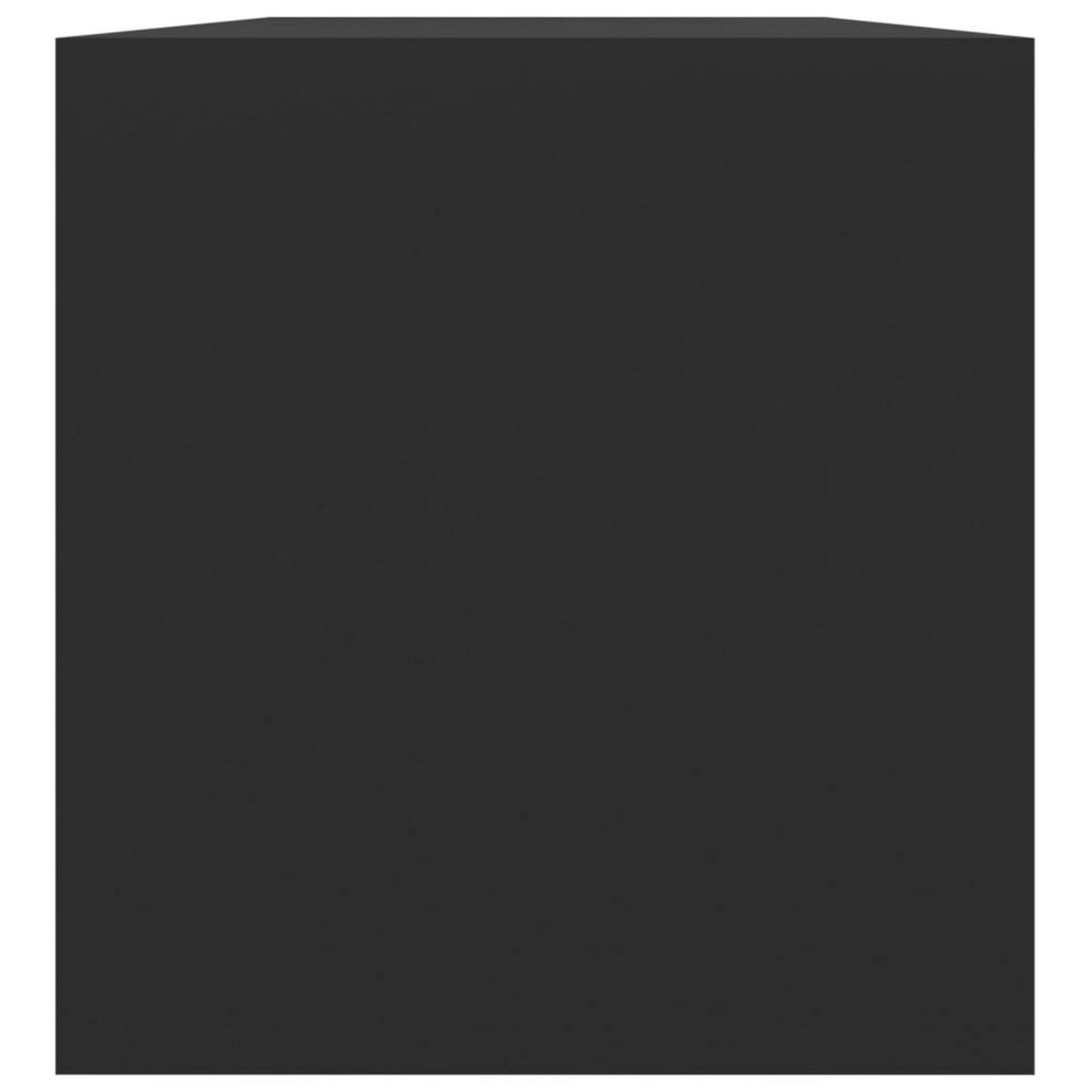 VIDAXL Boîte de rangement de vinyles Noir 71x34x36cm Bois d'ingenierie