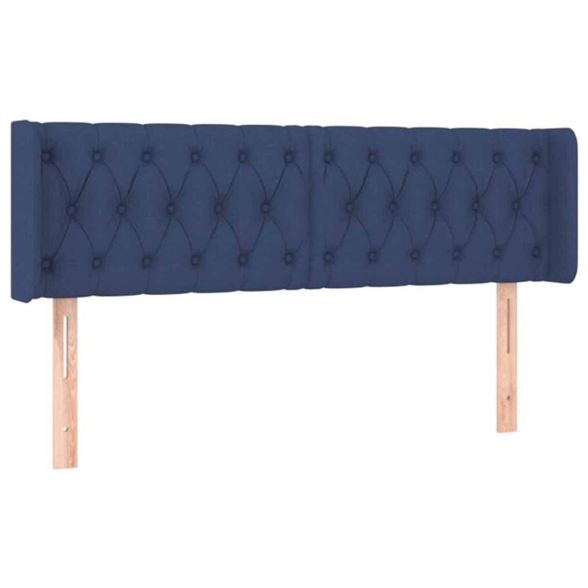 VIDAXL Tete de lit avec oreilles Bleu 163x16x78/88 cm Tissu