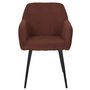 Voir la diapositive 4 : TOILINUX Lot de 2 fauteuils en tissu côtelé DRAMMEN - Terracotta