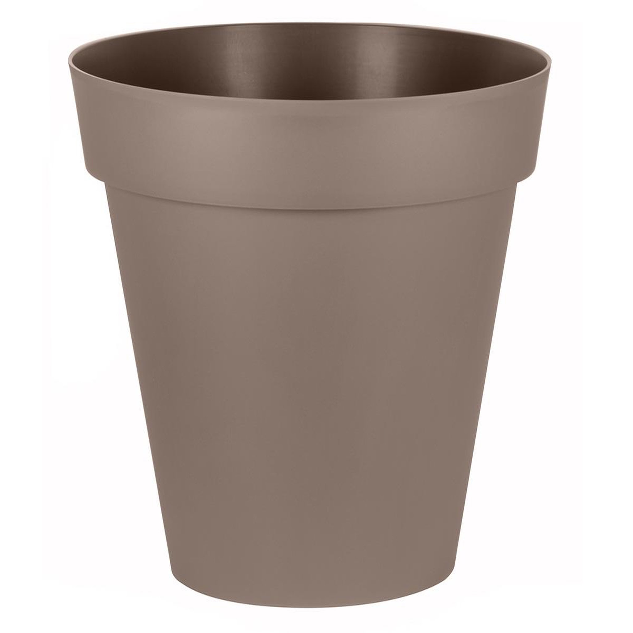 Eda Pot de fleur rond Toscane Ø 100 x H.79 cm - Taupe - Eda