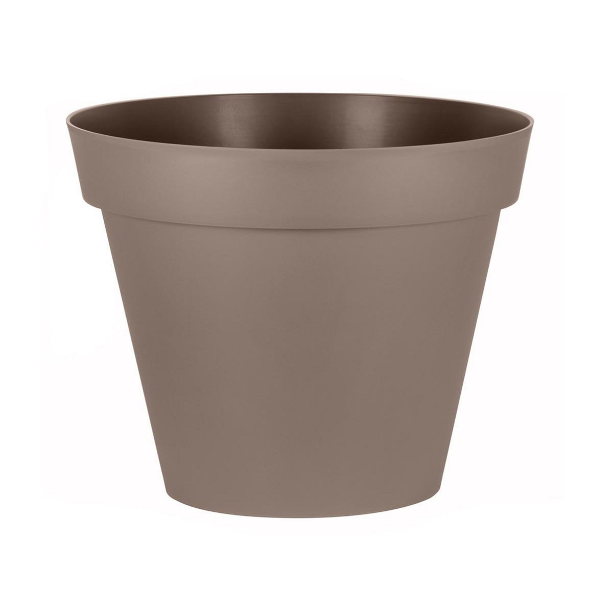 Eda Pot de fleur rond Toscane Ø 100 x H.79 cm - Taupe - Eda