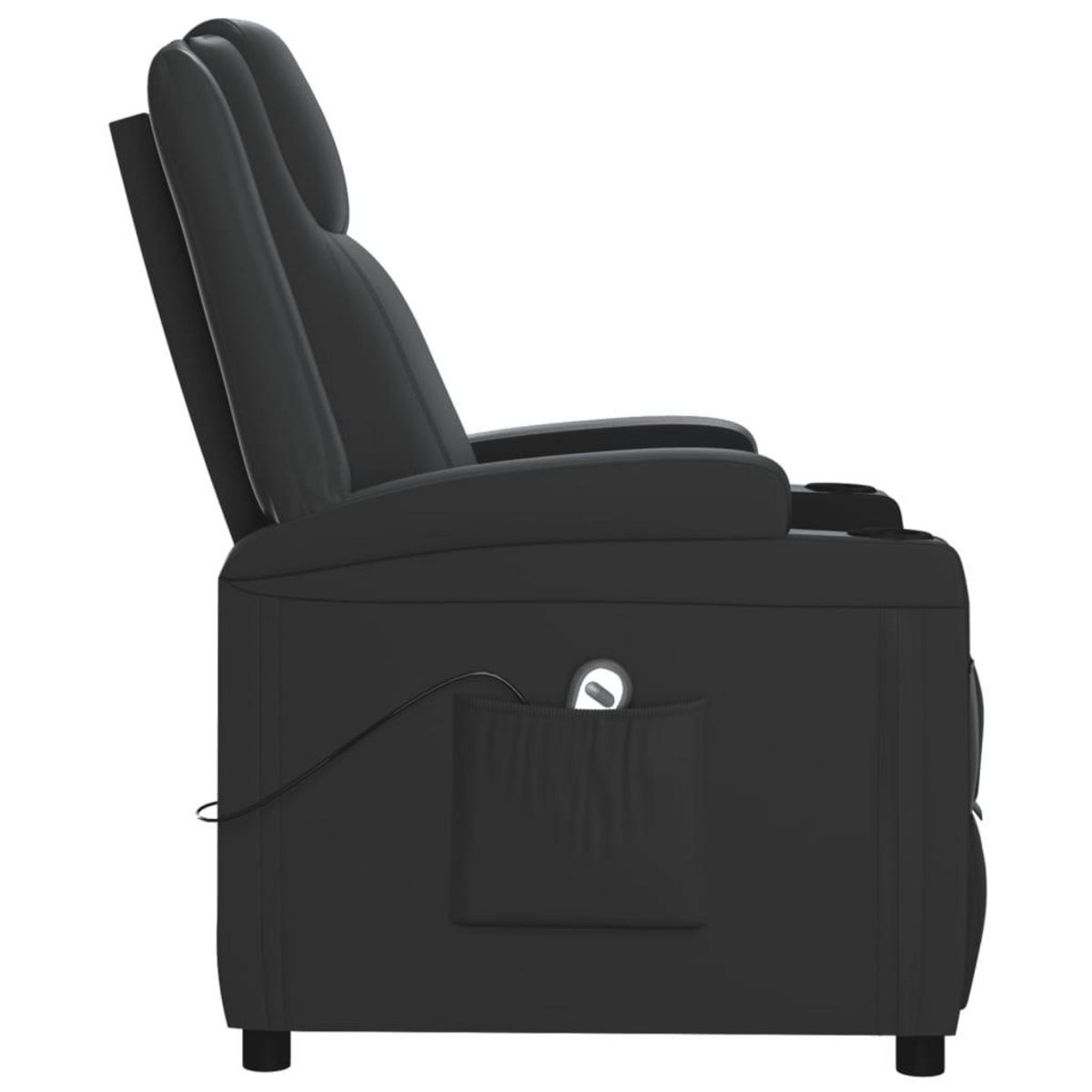 VIDAXL Fauteuil Noir Similicuir
