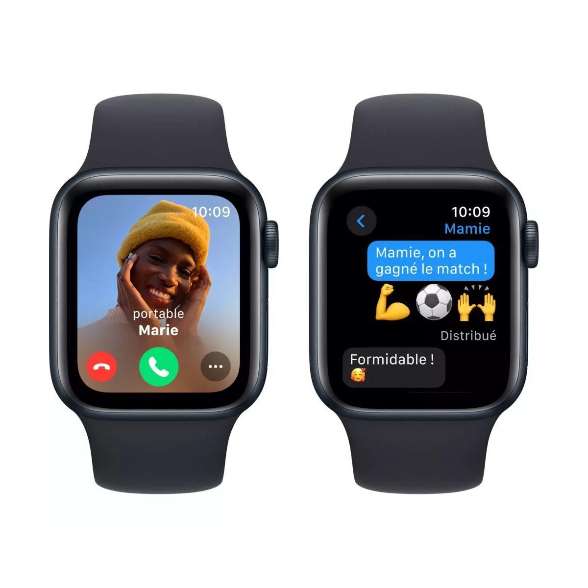 APPLE Montre connectée SE 40mm Minuit M/L