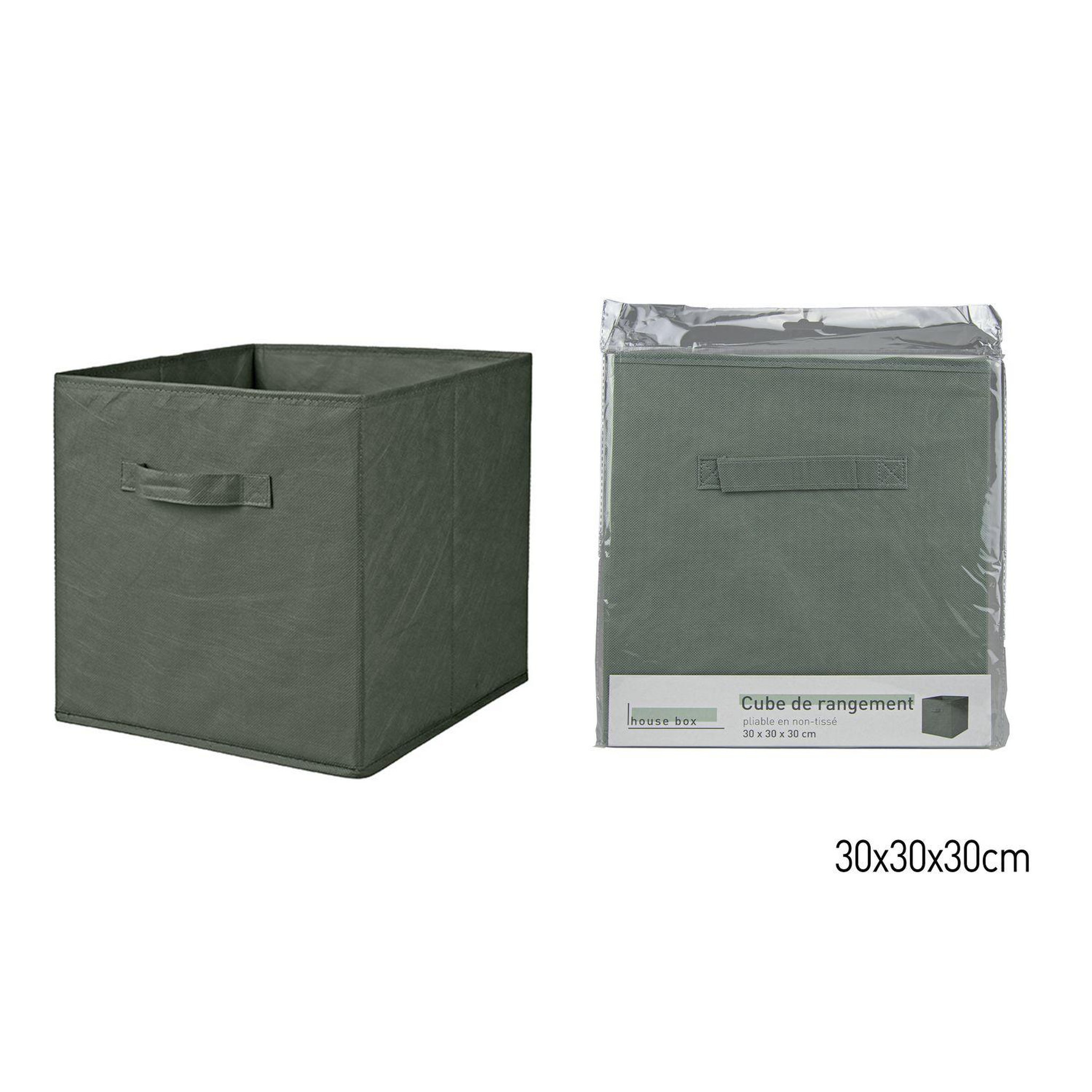 Voir la diapositive 3 : TOILINUX Lot de 12 cubes de rangement pliables en tissus avec poignée