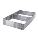 Paris Prix Cadre à Pâtisserie Inox  Extensible  44cm Argent