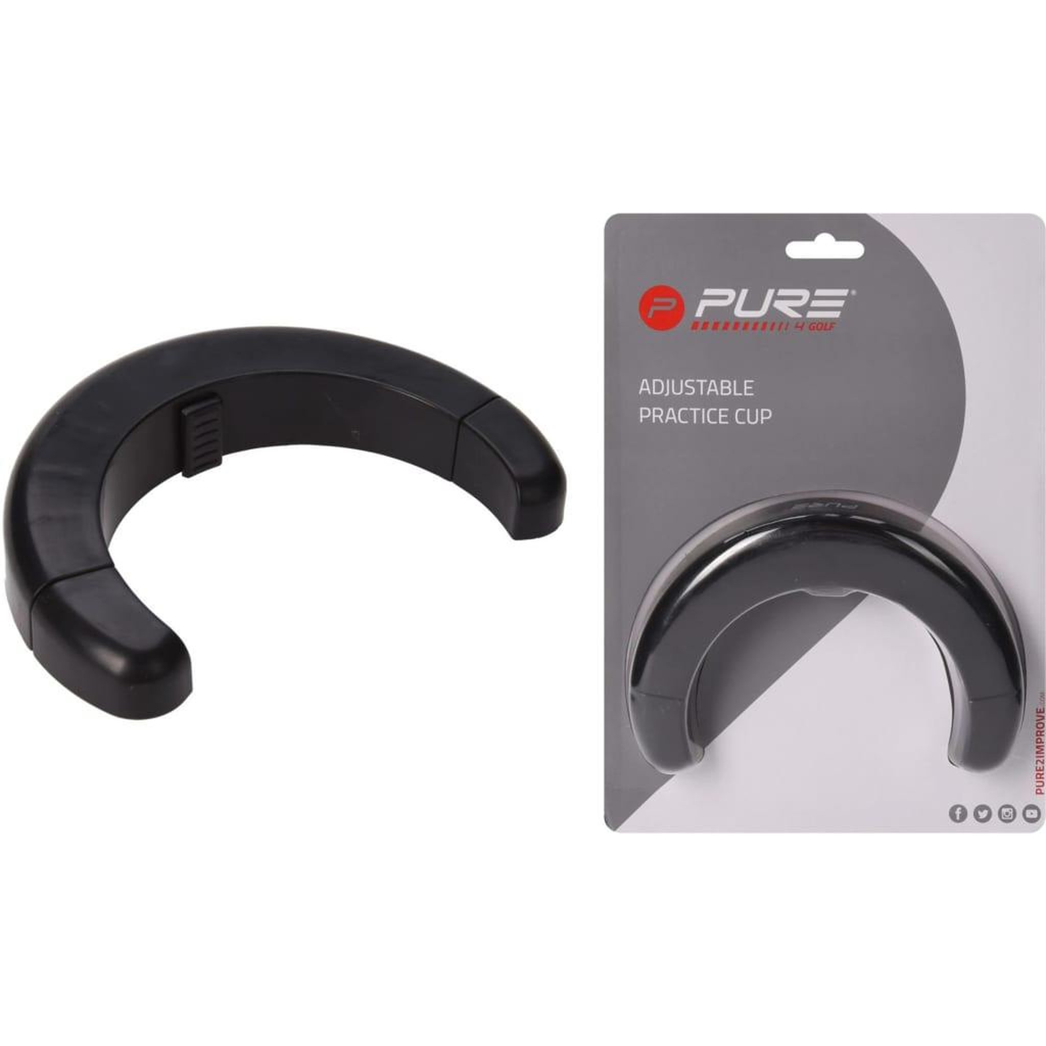 PURE2Improve Pure2Improve Coupelle de pratique de golf reglable Noir