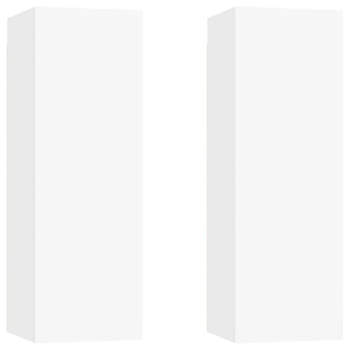 VIDAXL Meubles TV 2 pcs Blanc 30,5x30x90 cm Bois d'ingenierie