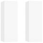 Voir la diapositive 2 : VIDAXL Meubles TV 2 pcs Blanc 30,5x30x90 cm Bois d'ingenierie