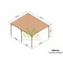 Voir la diapositive 2 : JARDIDECO Pergola en bois Toulouse avec toit semi-ouvert 500 x 400 cm- Maderland