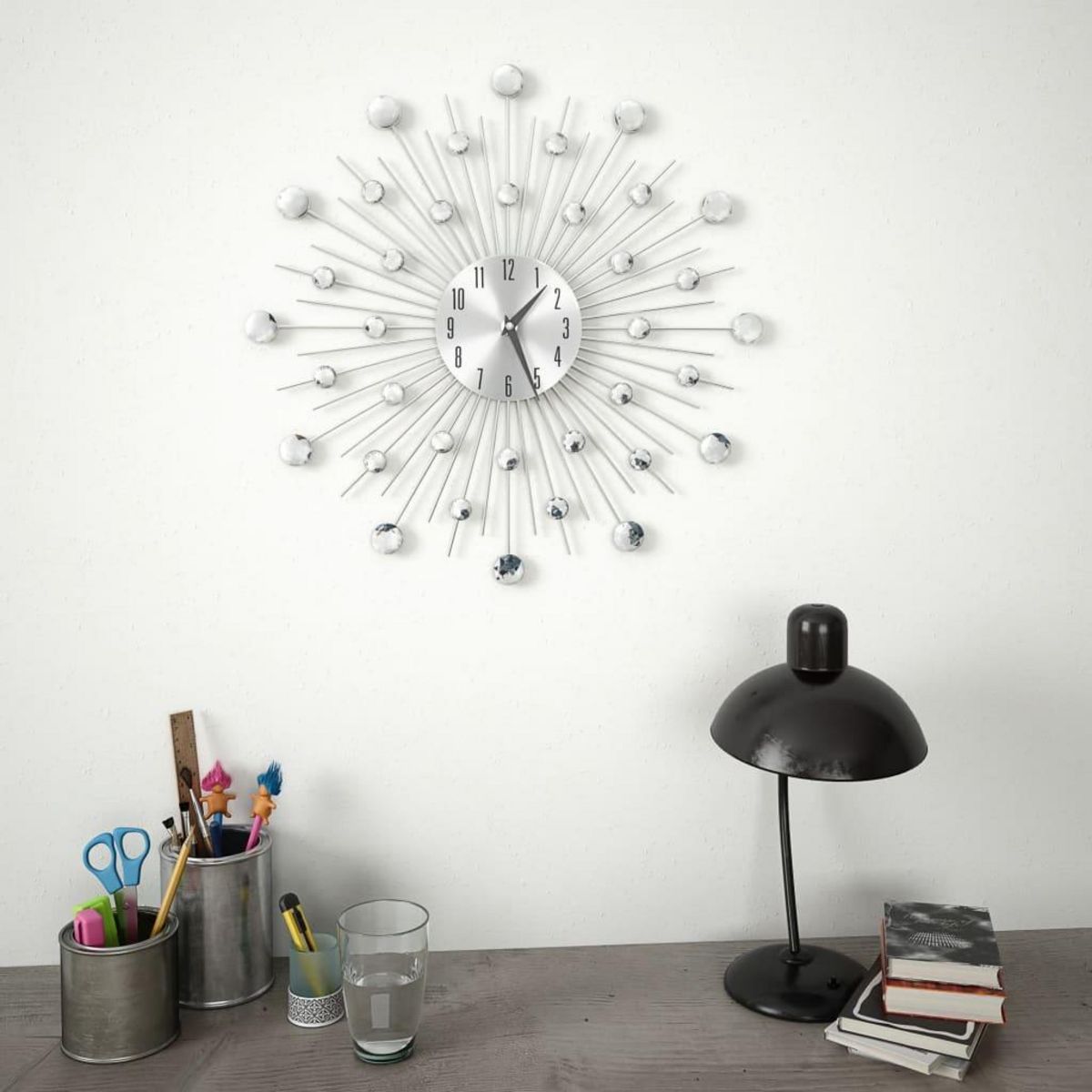 VIDAXL Horloge murale avec mouvement a quartz Design moderne 50 cm