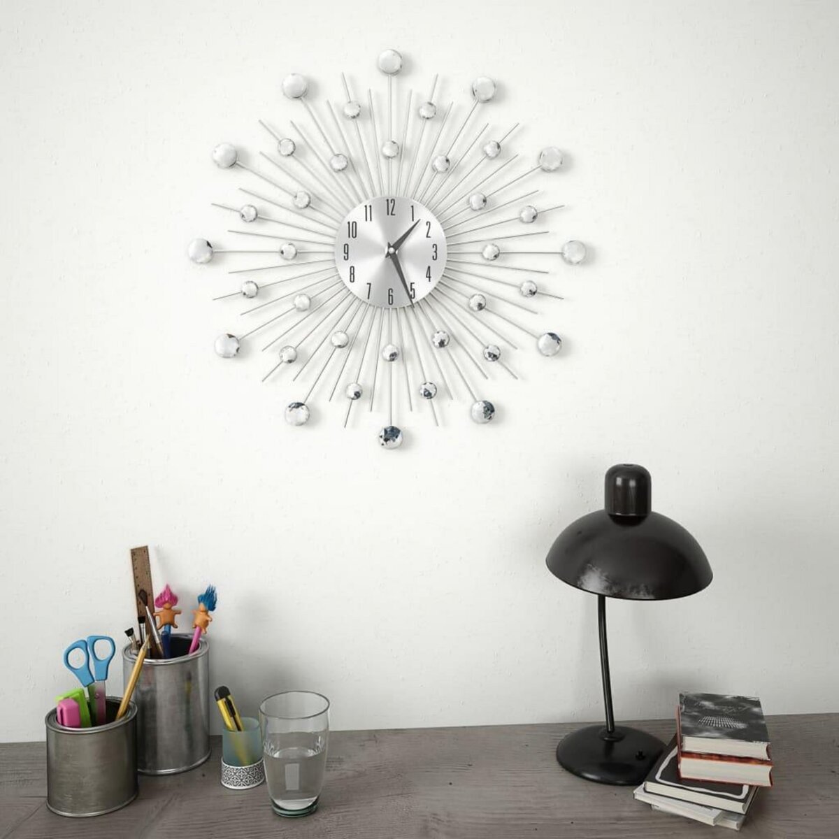 VIDAXL Horloge murale avec mouvement a quartz Design moderne 50 cm