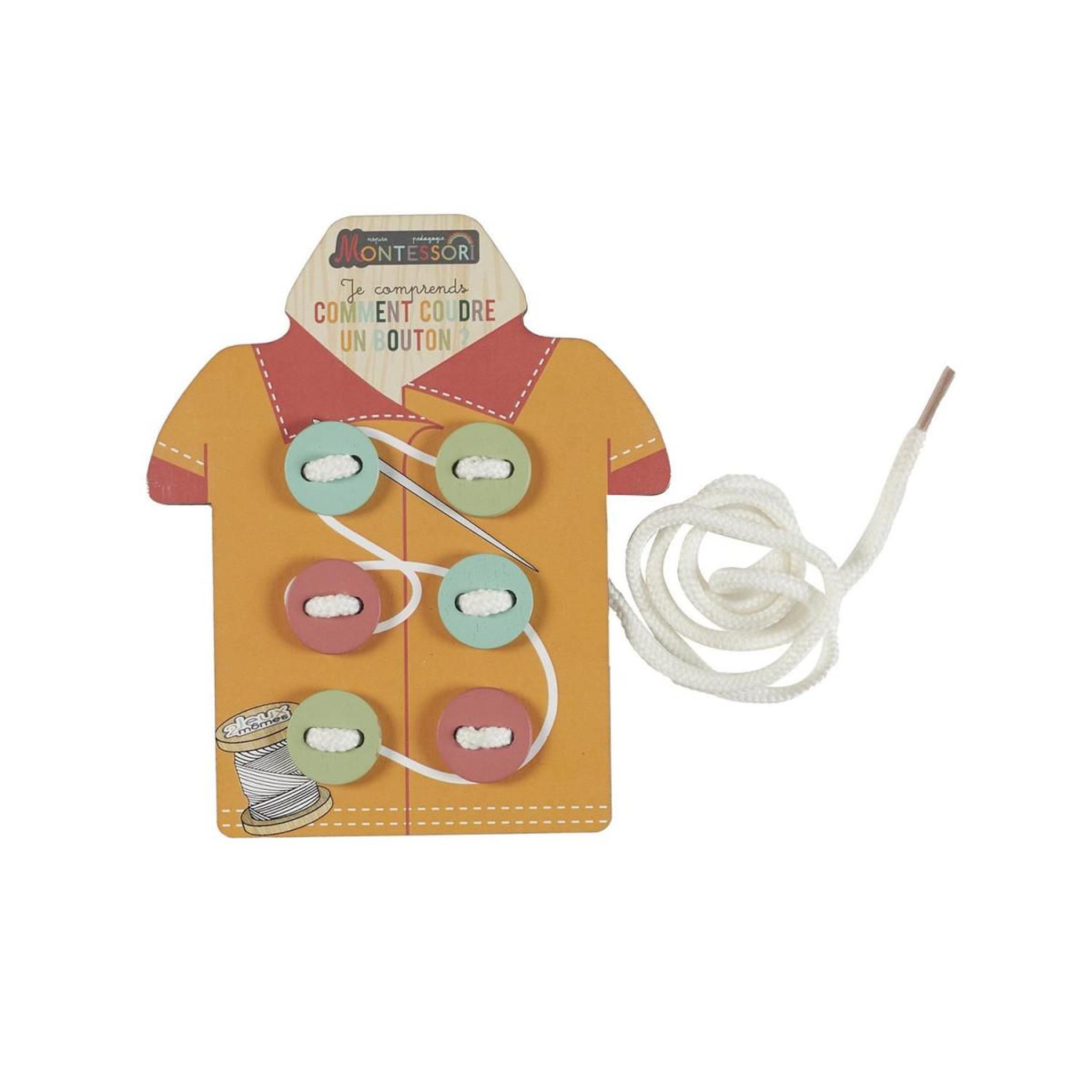 Voir la diapositive 2 : Jeux 2 momes Jeu d'Adresse Boutons  Montessori  14cm Multicolore