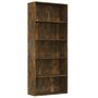 Voir la diapositive 2 : VIDAXL Bibliotheque 5 niveaux Chene fume 80x30x189cm Bois d'ingenierie