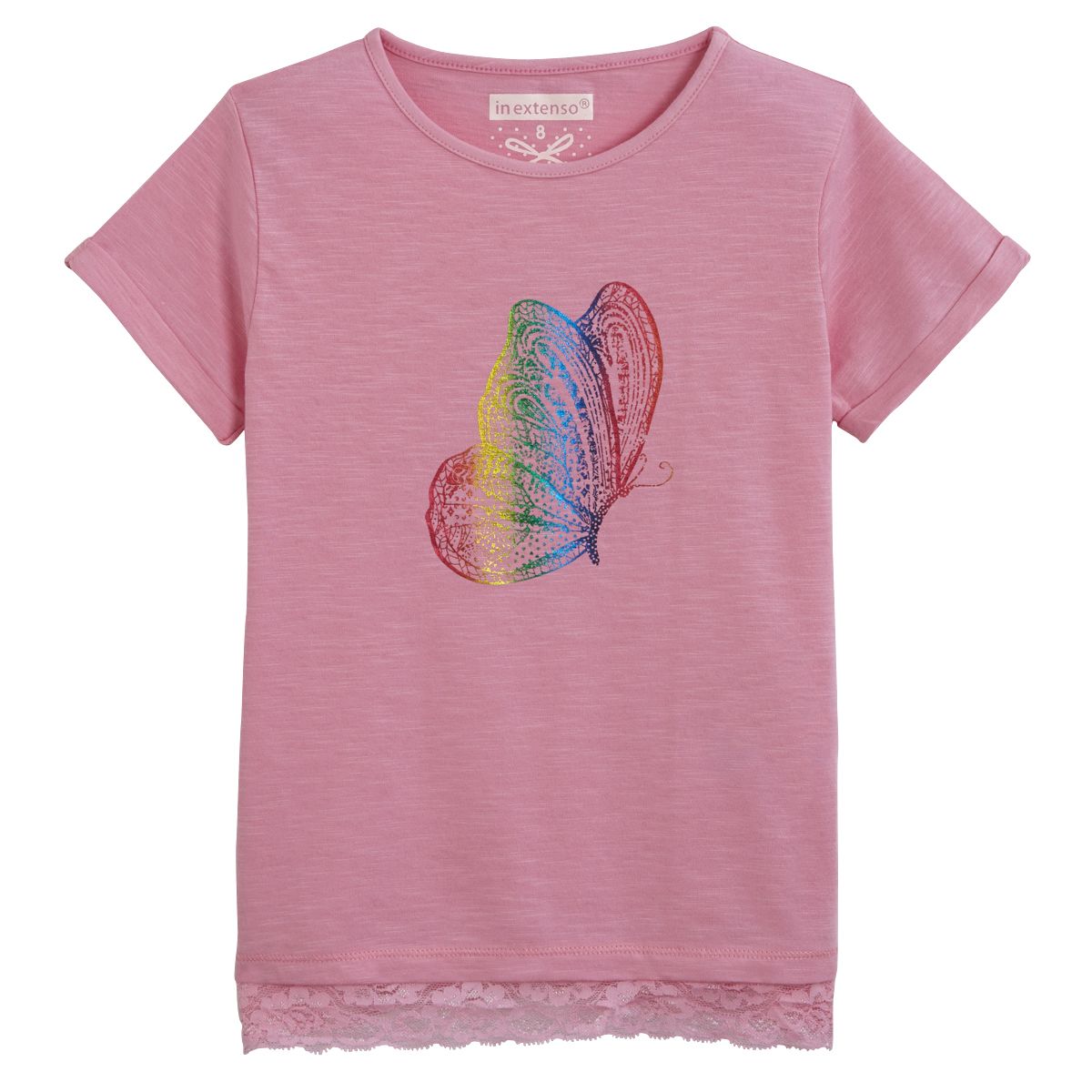 IN EXTENSO Tee-shirt manches courtes imprimé papillon fille