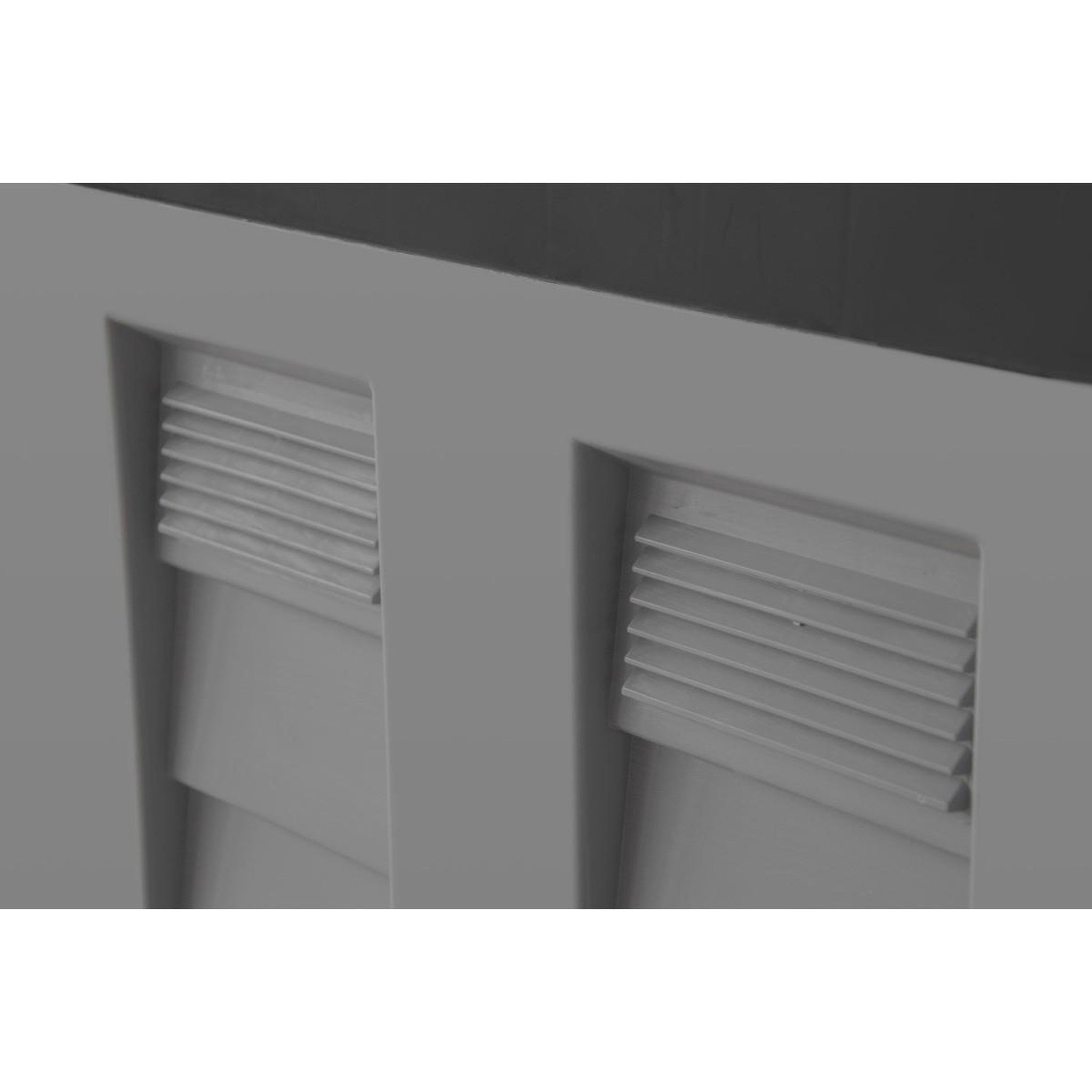 Voir la diapositive 5 : INTEC Coffre de jardin 2 portes + couvercle gris - tri sélectif extérieur 146 x 87 x h119 cm abri poubelle 1500l intec